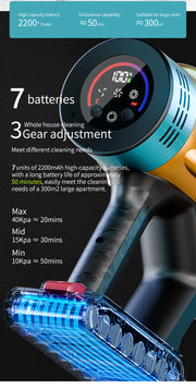 Wireless Vacuum Cleaner 550W 45KPA Strong Suction Portable Dust Cleaning Machine 1.2L Dust Cup Home  Cleaner
