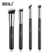 BEILI Concealer Brush Professional Flat Angled Makeup Brushes Set for Liquid Cream Foundation Powder Blush Eyeshadow Blending