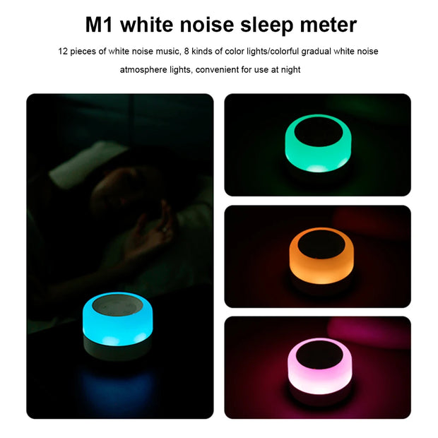 Noise Sound Machines with Night Light Desktop White Noise Machine Portable Touch Adjustable USB Rechargeable for Home Travel