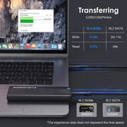 10Gbps M2 SSD Case NVME SATA Dual Protocol M.2 to USB Type C 3.1 SSD Adapter for NVME PCIE NGFF SATA SSD Disk Box M.2 SSD Case