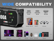 Car 6000A Portable 12V  Jump Starter Power Bank 12V Auto Battery Charger Booster Starting Device