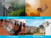 Techage H.265 4MP Two Way Audio POE IP Camera IP66 Waterproof Outdoor Video CCTV Security Surveillance Camera for POE NVR System