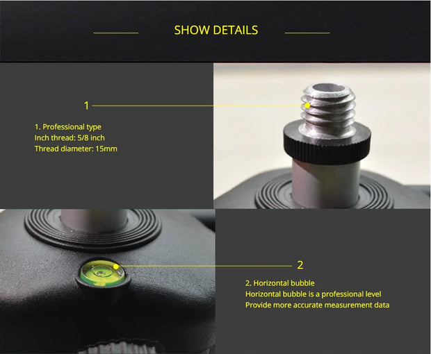 ZOKOUN maximum high 1.5m Adjustable Aluminum Tripod Stand for Laser Level Tripod or adapter