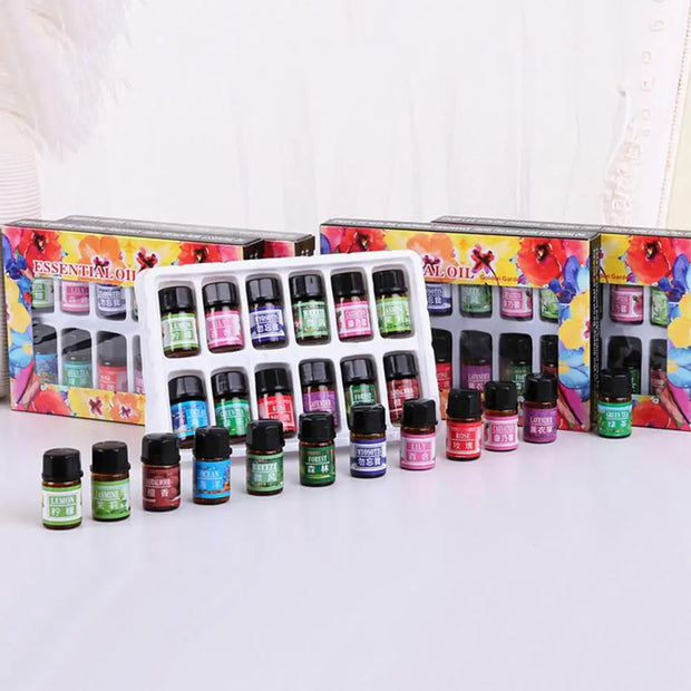 12Pcs/box 3ml Pure Essential Oils Set Organic Air Purifier Essential Oils Aromatherapy Fragrance Essential Oil Set For Diffuser