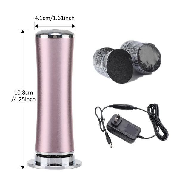 USB Rechargeable Electric Foot Care Callus Remover Nail Grinder Professional Foot Care File with replacement sandpaper tray