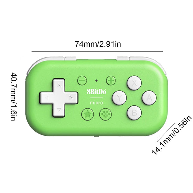 8Bitdo Micro Gamepad Bluetooth-compatible Mini Game Console Designed for 2D Games Handheld Console for OS/Android/PC