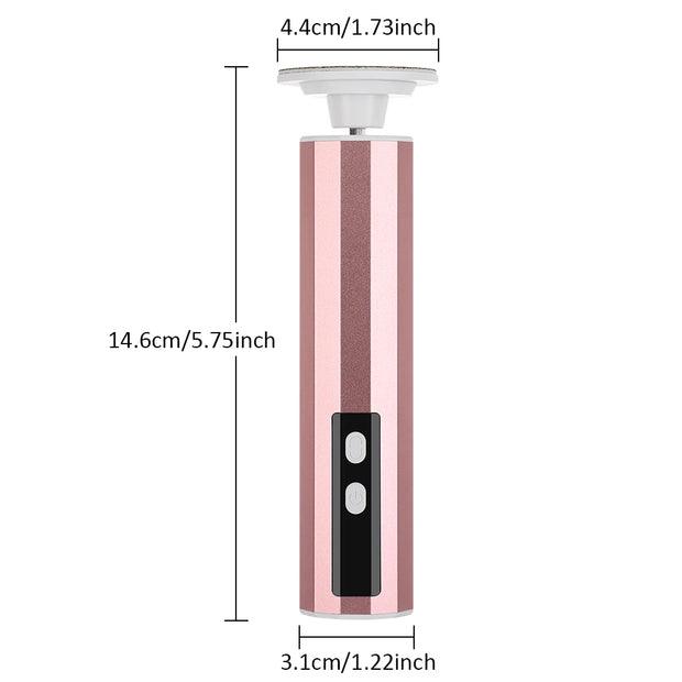 USB Rechargeable Electric Foot Care Callus Remover Nail Grinder Professional Foot Care File with replacement sandpaper tray