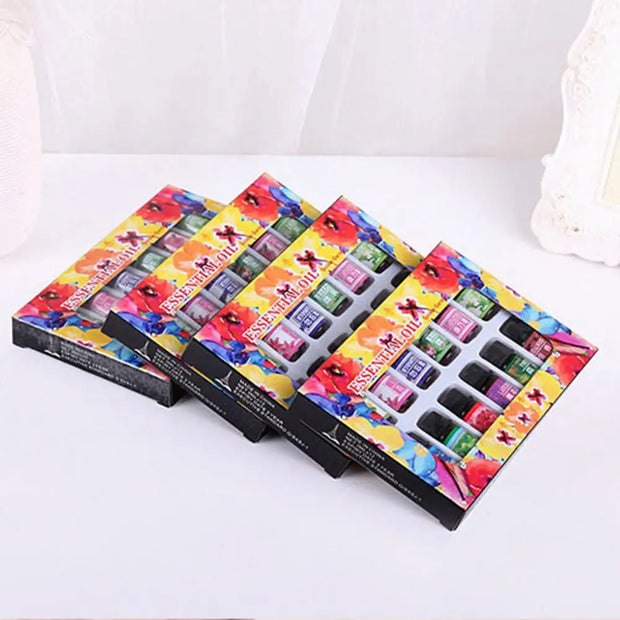 12Pcs/box 3ml Pure Essential Oils Set Organic Air Purifier Essential Oils Aromatherapy Fragrance Essential Oil Set For Diffuser