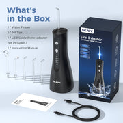 SEJOY Electric Dental Oral Irrigator Water Flosser Thread Teeth Pick Mouth Washing Machine 5 Nozzles 5 Modes USB Rechargeable