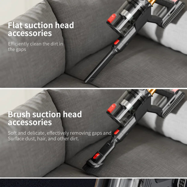 Wireless Vacuum Cleaner 550W 45KPA Strong Suction Portable Dust Cleaning Machine 1.2L Dust Cup Home  Cleaner