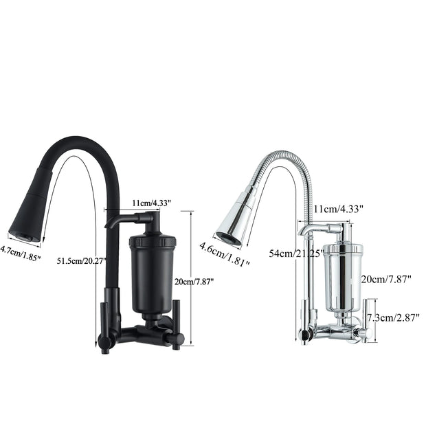 Kitchen Faucet With Filter In Wall Style Vegetable Basin Retractable Water Purifiertap Water Direct Drink Purifier Single Cold
