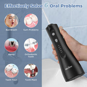 SEJOY Electric Dental Oral Irrigator Water Flosser Thread Teeth Pick Mouth Washing Machine 5 Nozzles 5 Modes USB Rechargeable
