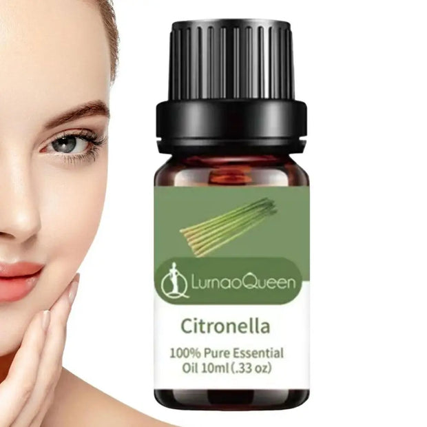 1pc Citronella,bergamot, Sandalwood, Peppermint Essential Oil For Diffusers Aromatherapy Sleep Meditation Candles & Massage
