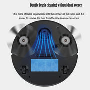 3-in-1 Robot Vacuum Cleaner USB Rechargeable 1000Pa Suction Automatic Cleaning Sweeping Machine for Pet Hair Carpets and Floors