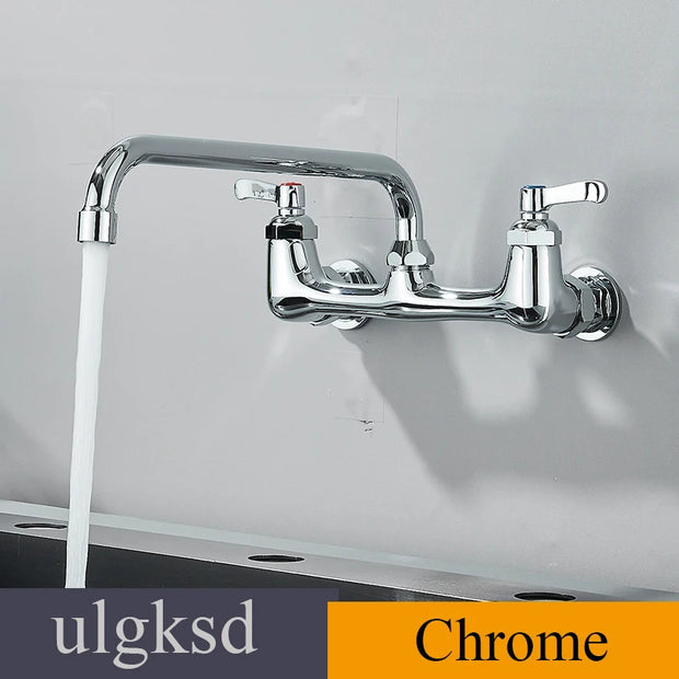 Kitchen Faucet Brass Hot&Cold Bathroom Kitchen Sink Faucet For Bath Conceal Wall Mount Spout Crane Single Handle Sink Mixer Tap