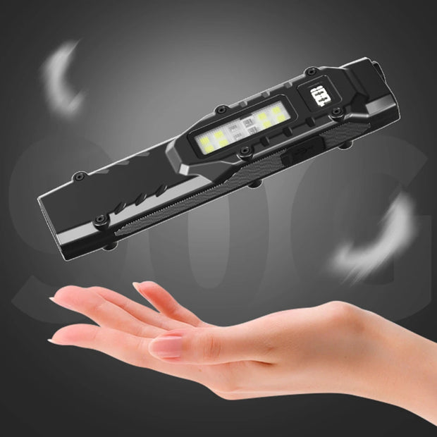 Portable Flashlight 1200 Lumens USB Rechargeable Tactical Flashlight IPX44 Waterproof LED Work Light for Emergency Camping