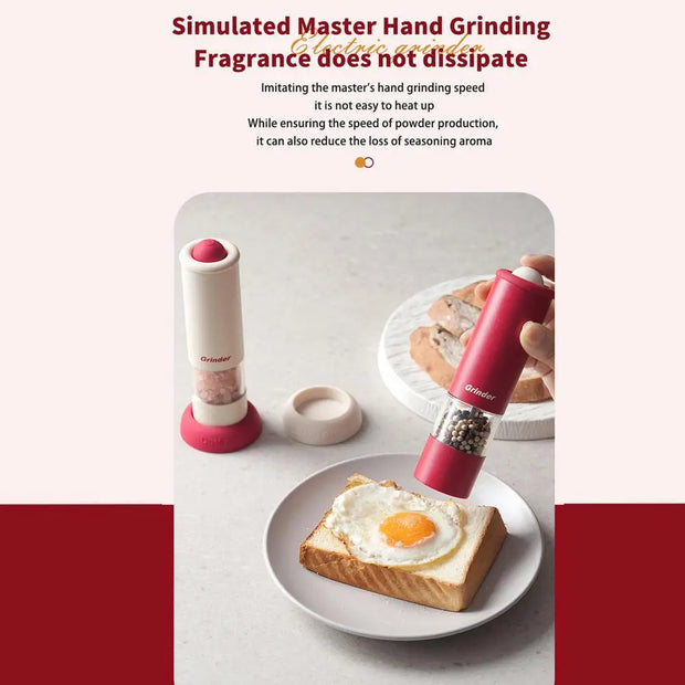 Electric Salt and Pepper Grinders Set Capacity USB Rechargeable Base Adjustable Coarseness Spice Mill Kitchen Tools
