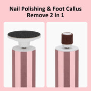USB Rechargeable Electric Foot Care Callus Remover Nail Grinder Professional Foot Care File with replacement sandpaper tray