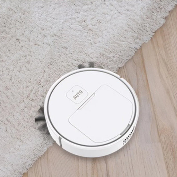 3-in-1 Robot Vacuum Cleaner USB Rechargeable 1000Pa Suction Automatic Cleaning Sweeping Machine for Pet Hair Carpets and Floors