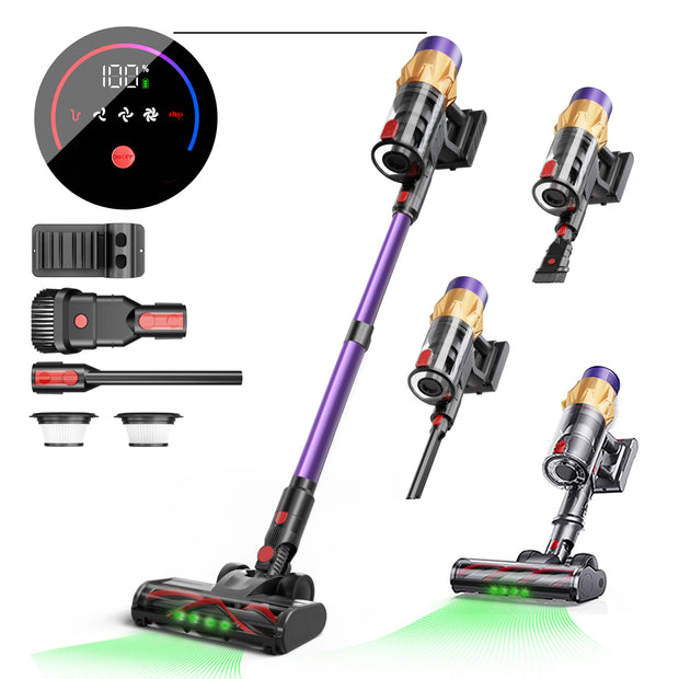 Blossom V18 Cordless Handheld Vacuum Cleaner,45000PA,Touch Screen,Smart Dust Sensor,Auto Speed Control for Home Bed Carpet Clean