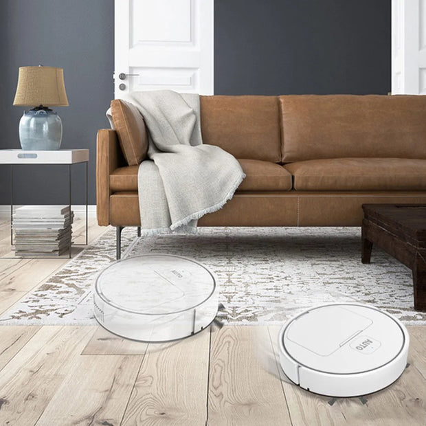 3-in-1 Robot Vacuum Cleaner USB Rechargeable 1000Pa Suction Automatic Cleaning Sweeping Machine for Pet Hair Carpets and Floors