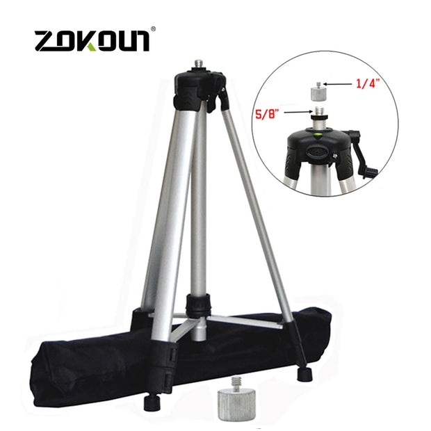 ZOKOUN maximum high 1.5m Adjustable Aluminum Tripod Stand for Laser Level Tripod or adapter
