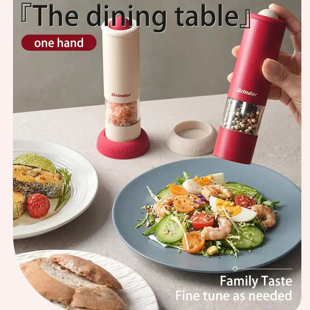 Electric Salt and Pepper Grinders Set Capacity USB Rechargeable Base Adjustable Coarseness Spice Mill Kitchen Tools