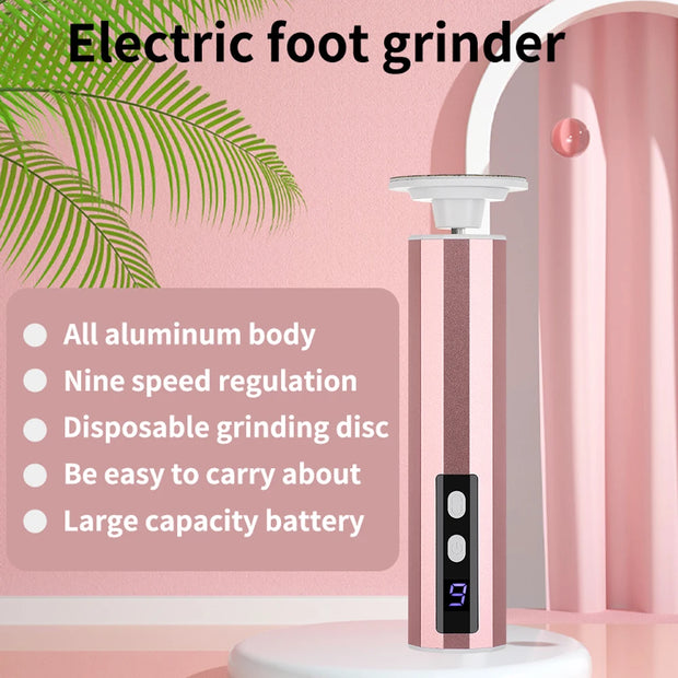USB Rechargeable Electric Foot Care Callus Remover Nail Grinder Professional Foot Care File with replacement sandpaper tray