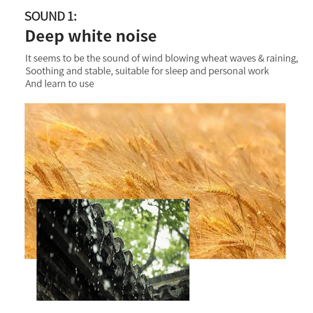 Noise Sound Machines with Night Light Desktop White Noise Machine Portable Touch Adjustable USB Rechargeable for Home Travel