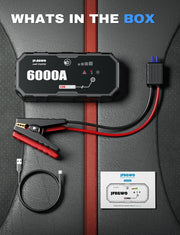 Car 6000A Portable 12V  Jump Starter Power Bank 12V Auto Battery Charger Booster Starting Device