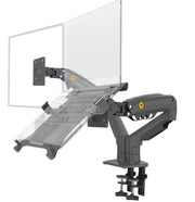 Desktop NB F160 + FP-2 Gas Spring Dual Arm for 17"-27" Monitor Holder + 10"-17" Laptop Support Air Press Mount Stand Load 2-9kg