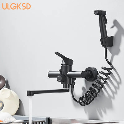 Kitchen Faucet With Bidet Hot And Cold Faucets Folding Water Spout Little Hand Spray Concealed Installion Kitchen Tap Sink Crane