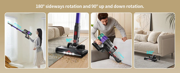 Blossom V18 Cordless Handheld Vacuum Cleaner,45000PA,Touch Screen,Smart Dust Sensor,Auto Speed Control for Home Bed Carpet Clean