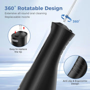 SEJOY Electric Dental Oral Irrigator Water Flosser Thread Teeth Pick Mouth Washing Machine 5 Nozzles 5 Modes USB Rechargeable