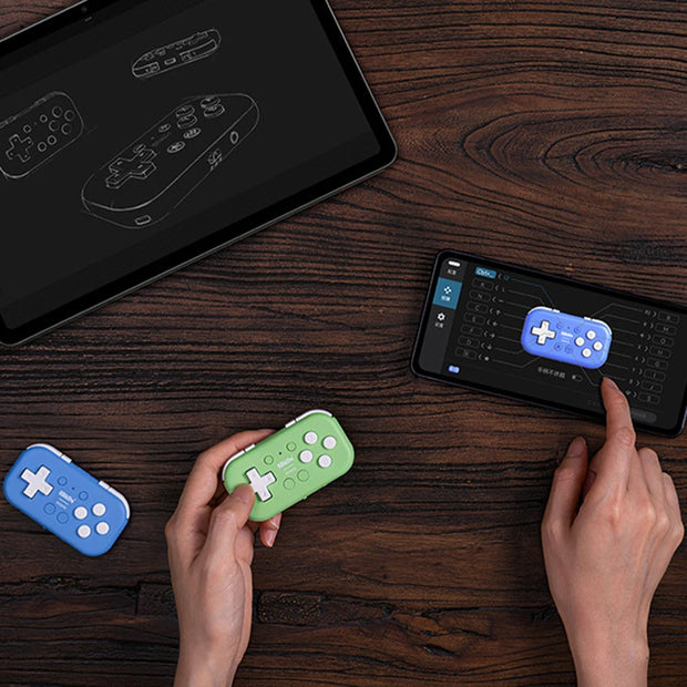 8Bitdo Micro Gamepad Bluetooth-compatible Mini Game Console Designed for 2D Games Handheld Console for OS/Android/PC