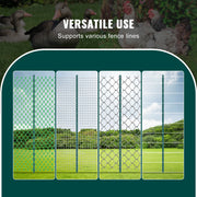 SucceBuy Fence Post T-Post Heavy Duty Metal Fence Post Sturdy Steel Fence Stakes for Garden Yard Lawn Farms Outdoor Wire Fencing