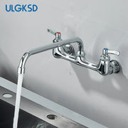Kitchen Faucet Brass Hot&Cold Bathroom Kitchen Sink Faucet For Bath Conceal Wall Mount Spout Crane Single Handle Sink Mixer Tap