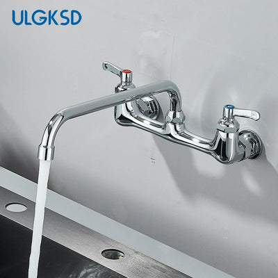 Kitchen Faucet Brass Hot&Cold Bathroom Kitchen Sink Faucet For Bath Conceal Wall Mount Spout Crane Single Handle Sink Mixer Tap