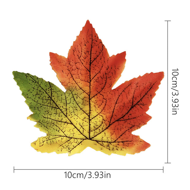50PCS Artificial Maple Leaves Autumn Leaves For Weddings Autumn Parties Art Scrapbooking Decorations home decor Accessories