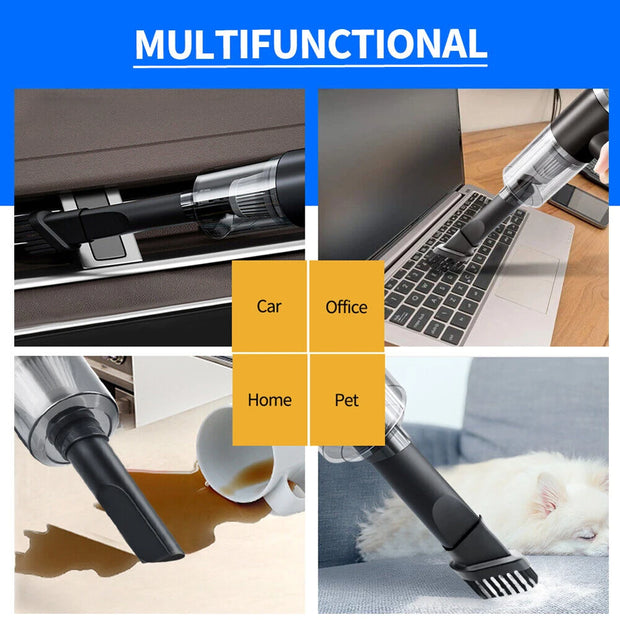 6000Pa Cordless Handheld Vacuum Cleaner 120W High Power Vacuum Cleaner Fully Automatic Power Cleaning Appliance for Home and Car